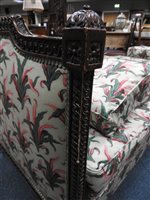 Lot 327 - A small mid 19th century French upholstered day bed