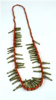 Lot 43 - A coral and gilt metal tassel necklace