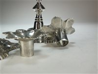 Lot 57 - A pair of silver candlesticks