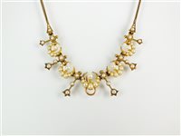 Lot 178 - A Victorian seed pearl necklace