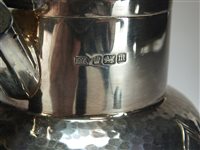 Lot 60 - A silver hot water jug