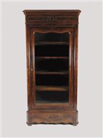 Lot 324 - A  French  mahogany glazed display cabinet