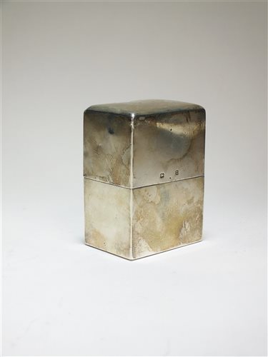Lot 69 - A silver playing card box
