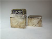 Lot 69 - A silver playing card box