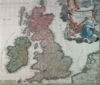 Lot 270 - 18th century hand coloured map and two embroidered maps