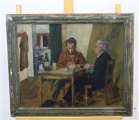Lot 264 - British school, men at a table