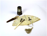 Lot 131 - A miscellaneous collection to include silver handled dressing accessories