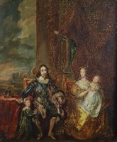 Lot 316 - After Anthony Van Dyck, Portrait of King Charles, oil on panel