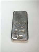 Lot 46 - A solid silver coloured bar