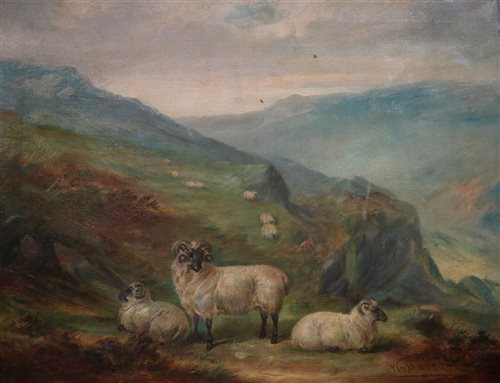Lot 47 - William Marsden (early 20th century) sheep in a landscape