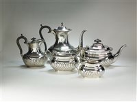 Lot 30 - A five piece silver tea service