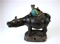 Lot 143 - A decorative Chinese model of a child riding a buffalo