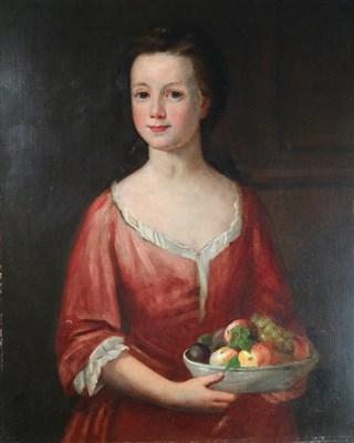 Lot 107 - Early 18th century, Portrait of a Young Girl with Fruit Bowl