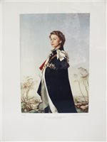 Lot 218 - After Petro Annigoni, Queen Elizabeth print