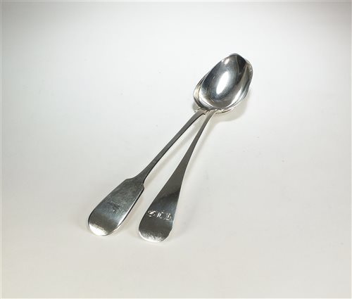 Lot 5 - Two silver basting spoons