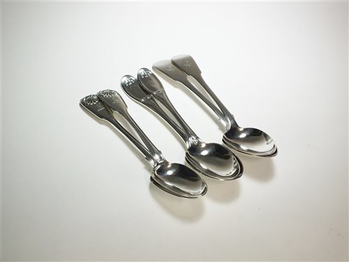 Lot 13 - Three pairs of silver tablespoons
