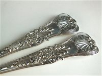 Lot 71 - A pair of silver serving spoons