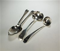 Lot 39 - A pair of Scottish silver tablespoons