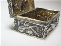 Lot 65 - A continental silver box