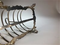 Lot 20 - A Victorian silver toast rack
