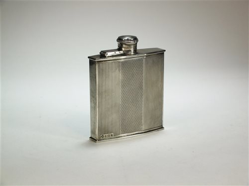 Lot 40 - A silver hip flask