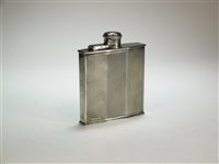 Lot 40 - A silver hip flask