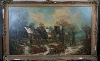 Lot 209 - Large oil country landscape