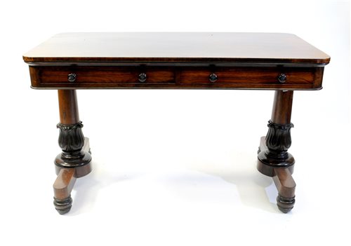 Lot 889 - A Regency rosewood library table