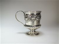 Lot 72 - A George IV silver Christening mug