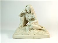 Lot 130 - A Worcester parian figure of Evangeline (cracked)