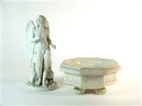 Lot 118 - Four pieces of Victorian parian and bisque