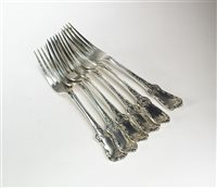 Lot 92 - Six Victorian silver table forks