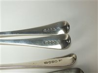 Lot 62 - Five silver tablespoons