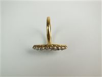 Lot 164 - A 19th century navette diamond ring