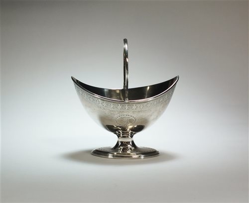 Lot 4 - A George III silver sugar basket