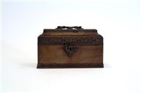 Lot 377 - A George III mahogany tea caddy