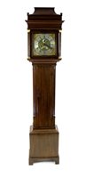 Lot 297 - An 18th century oak longcase clock