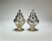 Lot 25 - A pair of early George III silver tea caddies