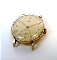 Lot 187 - A 9ct gold Smiths Deluxe wristwatch circa 1950's.