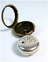 Lot 60 - Pair cased tortoiseshell 18th century pocket watch.
