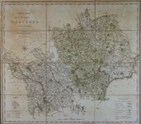 Lot 232 - J Cary, map of Hertford
