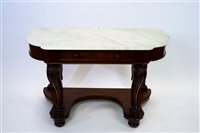 Lot 359 - A Victorian mahogany marble top washstand