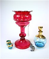 Lot 135 - A small collection of Royal Copenhagen figures, Cranberry and Venetian glass