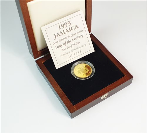 Lot 244 - An Elizabeth II Jamaica gold proof $50 coin