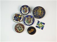 Lot 222 - A collection of silver and enamel coin jewellery