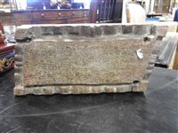 Lot 145 - Two Chinese painted carved hardwood temple lions