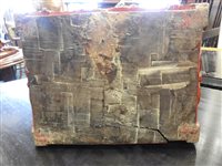 Lot 145 - Two Chinese painted carved hardwood temple lions