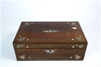 Lot 138 - A Victorian rosewood veneered writing slope