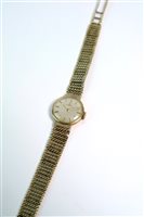 Lot 47 - A 9ct gold ladies Omega wristwatch on original bracelet.