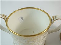 Lot 66 - A Derby porcelain commemorative mug and a twin handled mug